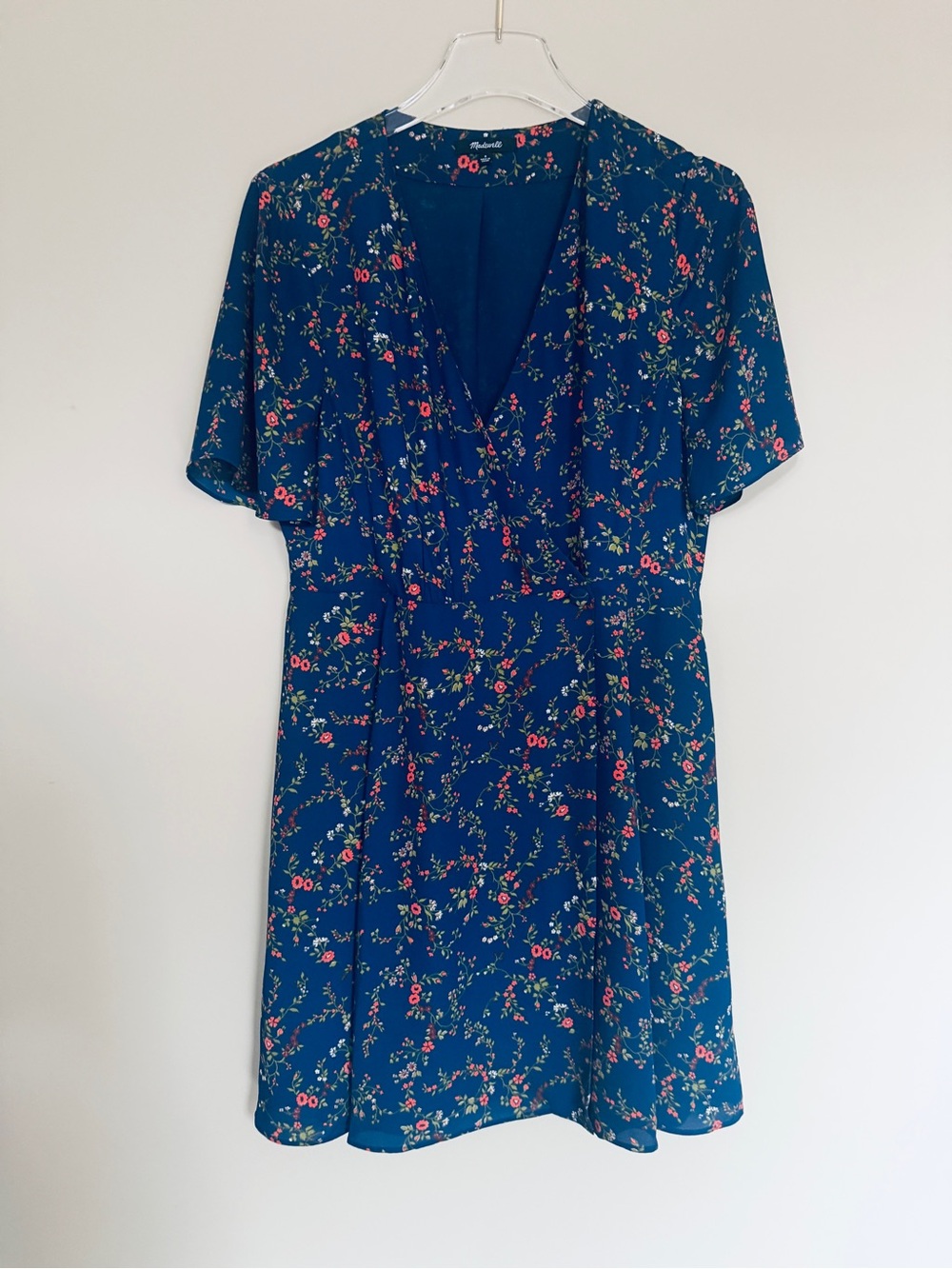 Madewell Amaranth Wrap Dress in Moonless Floral